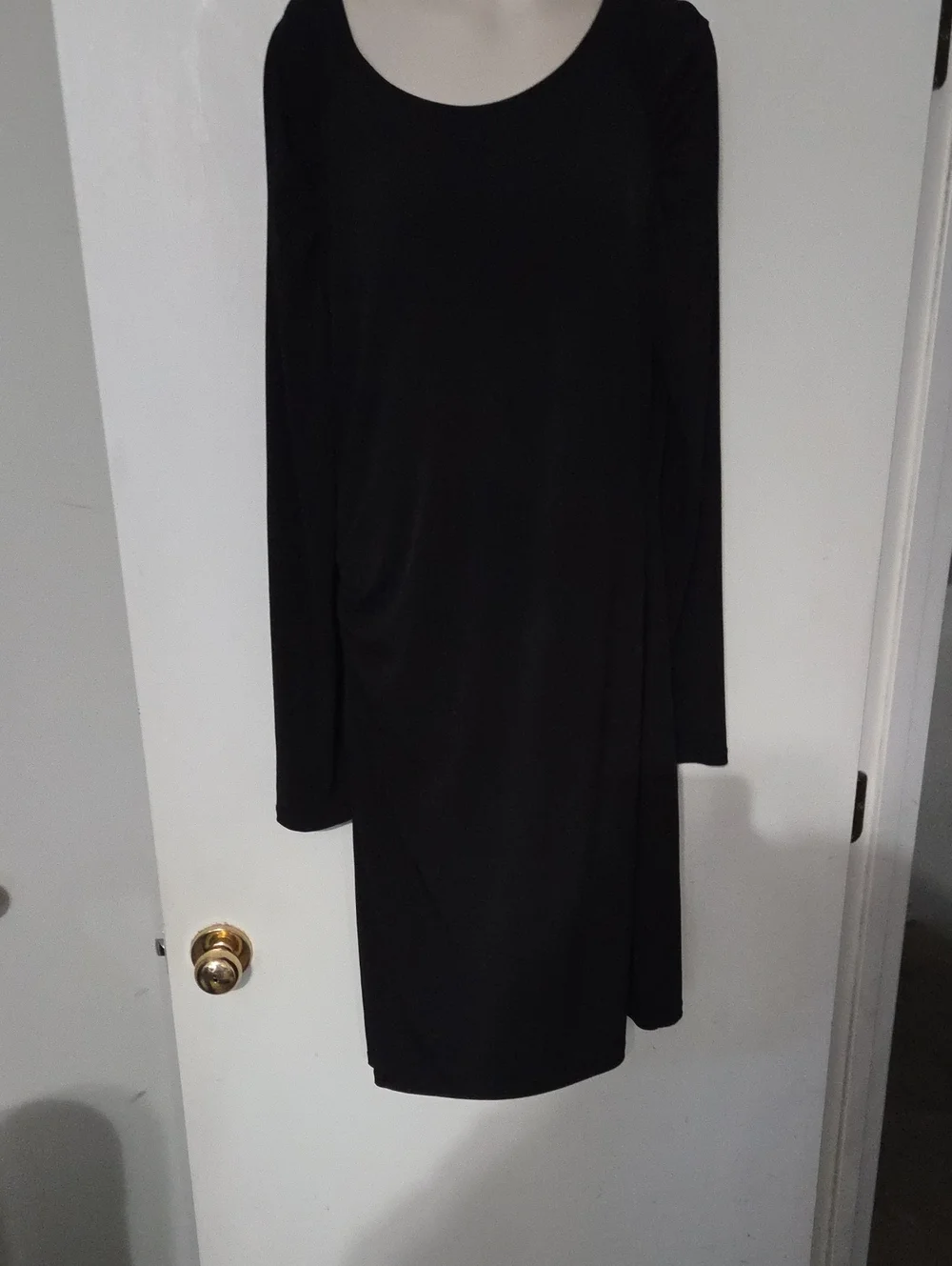 Michael Kors Black Long Sleeve Scoop Neck Dress
